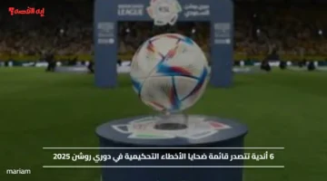 6 أندية تتصدر قائمة ضحايا الأخطاء التحكيمية في دوري روشن 2025